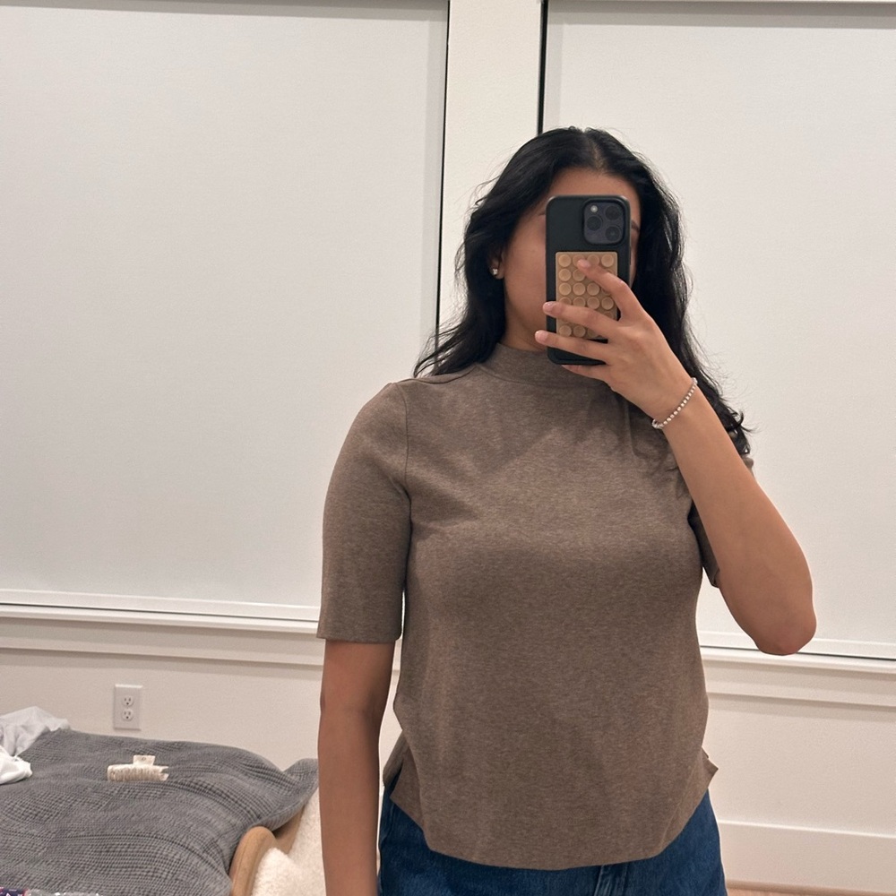 LOFT Brown Short Sleeve Top